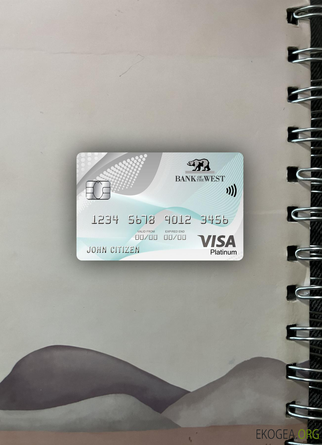 USA Banque de Cisjordanie visa platine carte photolook avant